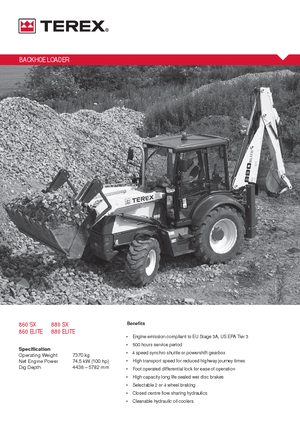 Árokásó-rakodók Terex 880 SX