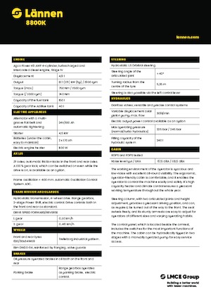 Árokásó-rakodók Lännen 8800K