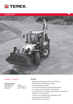 Árokásó-rakodók Terex 980 elite