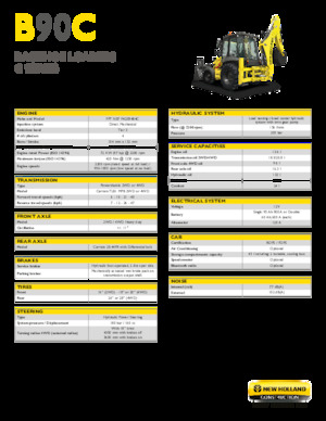 Árokásó-rakodók New Holland B90C