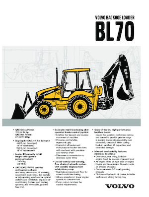 Árokásó-rakodók Volvo BL 70