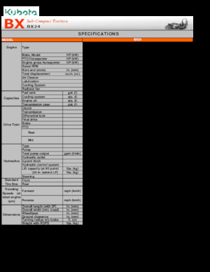 Árokásó-rakodók Kubota BX 24