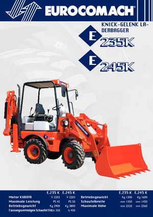 Árokásó-rakodók Eurocomach E 235 K