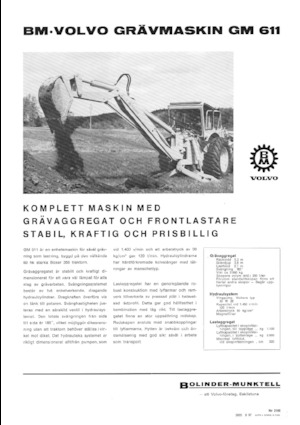 Árokásó-rakodók Volvo GM 611