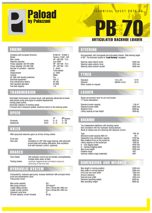 Árokásó-rakodók Palazzani PB 70.2