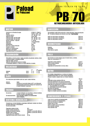 Árokásó-rakodók Palazzani PB 70