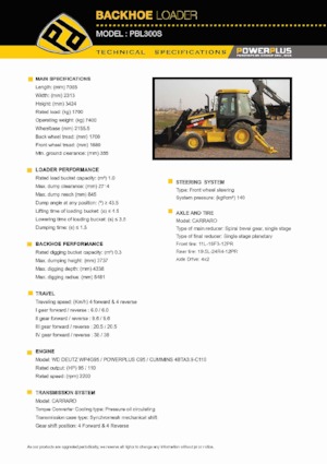 Árokásó-rakodók PowerPlus PBL300S