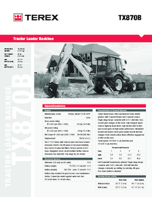 Árokásó-rakodók Terex TX870B