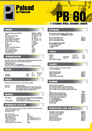 Árokásó-rakodók Palazzani PB 60