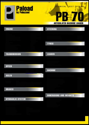 Árokásó-rakodók Palazzani PB 70