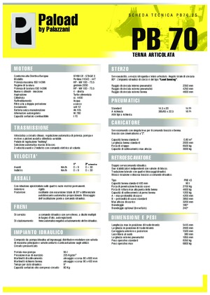 Árokásó-rakodók Palazzani PB 70