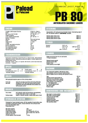 Árokásó-rakodók Palazzani PB 80