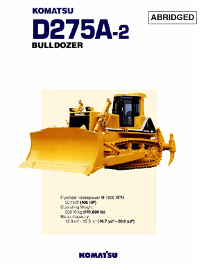 Dózerek Komatsu D275A-2