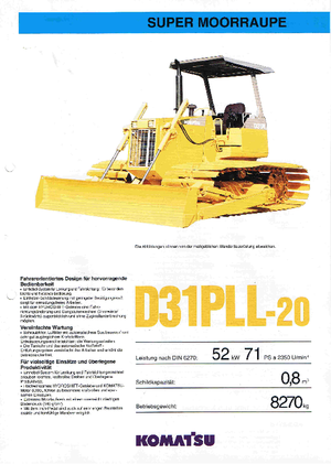 Dózerek Komatsu D31PLL-20