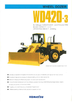 Gumikerekes dózerek Komatsu WD420-3A