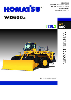Gumikerekes dózerek Komatsu WD600-6