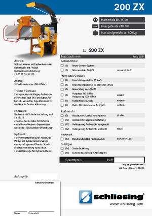 Faaprítók Schliesing 200 ZX