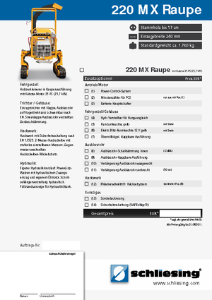 Faaprítók Schliesing 220 MX Raupe