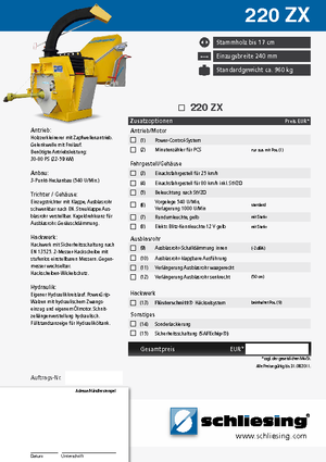 Faaprítók Schliesing 220 ZX