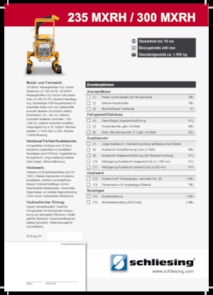 Faaprítók Schliesing 235 MXRH Raupe