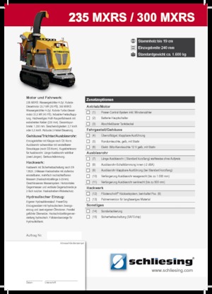 Faaprítók Schliesing 300 MXRS Raupe
