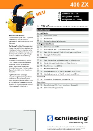 Faaprítók Schliesing 400 ZX