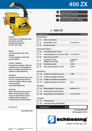 Faaprítók Schliesing 400 ZX