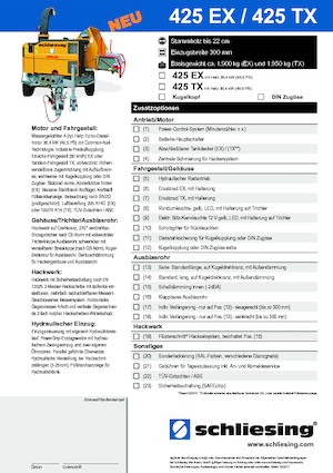 Faaprítók Schliesing 425 TX