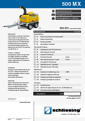 Faaprítók Schliesing 500 MX