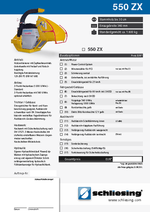Faaprítók Schliesing 550 ZX Forst