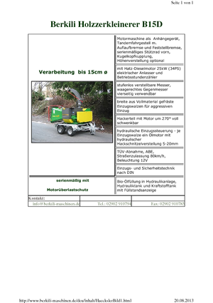 Faaprítók Berkili B 15 D-L-SM