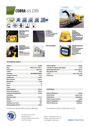 Faaprítók TS-Industrie Cobra 65 DRI