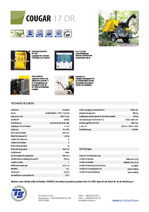 Faaprítók TS-Industrie Cougar 17 DR