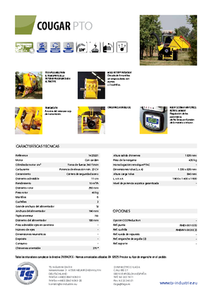 Faaprítók TS-Industrie Cougar PTO