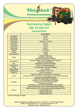 Faaprítók Heizohack HM 10-500 KT
