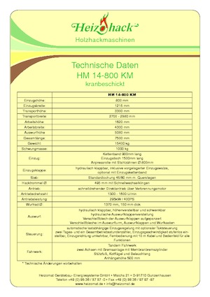 Faaprítók Heizohack HM 14-800 KM