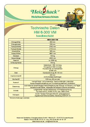 Faaprítók Heizohack HM 6-300 VM