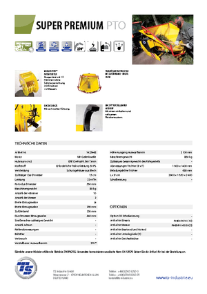 Faaprítók TS-Industrie Super Premium PTO