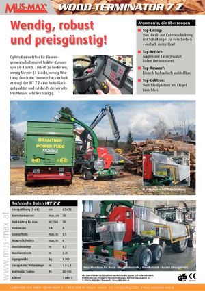 Faaprítók MUS-MAX Wood-Terminator 7 Z