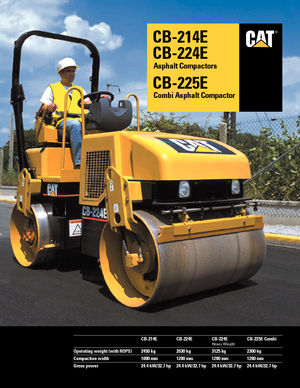 Tandem vibrohengerek Caterpillar CB 225 E