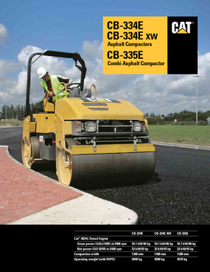 Tandem vibrohengerek Caterpillar CB 335 E