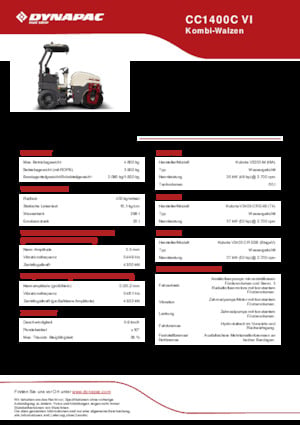 Kombihengerek Dynapac CC1400C VI