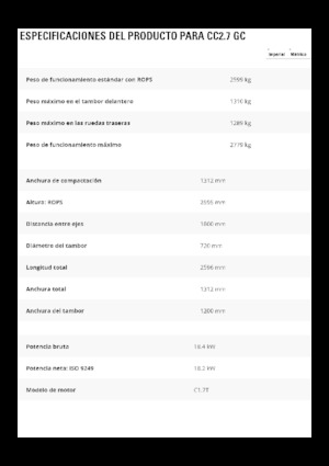 Kombihengerek Caterpillar CC2.7GC