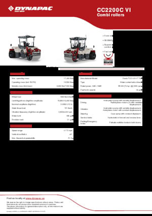 Kombihengerek Dynapac CC2200C VI