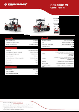 Kombihengerek Dynapac CC2300C VI