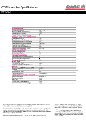 Kombájnok Case IH CT 5080