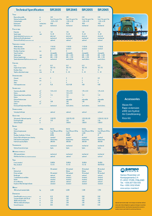 Kombájnok Sampo Rosenlew SR 2065 Spezial