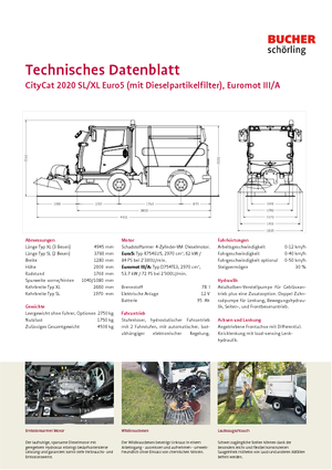 Kompakt seprógépek Bucher-Schörling CityCat 2020 SL