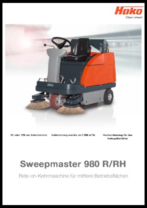 Kompakt seprógépek Hako Sweepmaster P 980 R