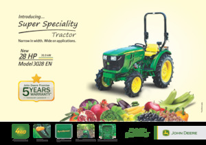 Kompakt kommunális traktorok John Deere 3028EN
